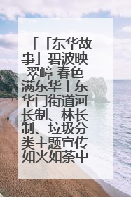 「东华故事」碧波映翠嶂 春色满东华丨东华门街道河长制、林长制、垃圾分类主题宣传如火如荼中