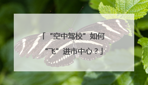 “空中驾校”如何“飞”进市中心？