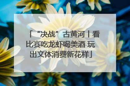 “决战”古黄河丨看比赛吃龙虾喝美酒 玩出文体消费新花样