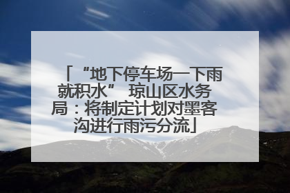 “地下停车场一下雨就积水” 琼山区水务局：将制定计划对墨客沟进行雨污分流