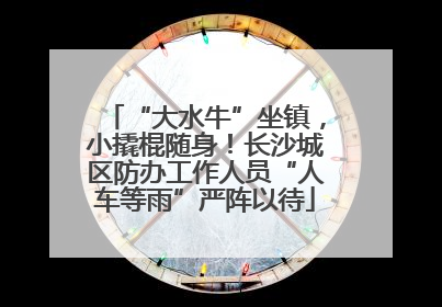 “大水牛”坐镇，小撬棍随身！长沙城区防办工作人员“人车等雨”严阵以待
