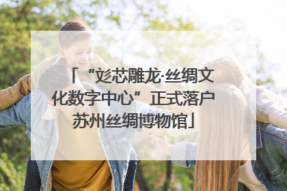 “彣芯雕龙·丝绸文化数字中心”正式落户苏州丝绸博物馆