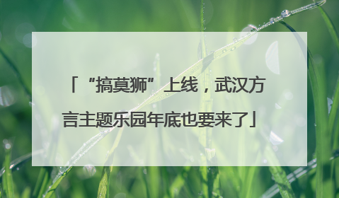 “搞莫狮”上线，武汉方言主题乐园年底也要来了