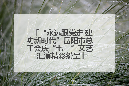 “永远跟党走·建功新时代”岳阳市总工会庆“七一”文艺汇演精彩纷呈