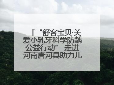 “舒客宝贝·关爱小乳牙科学防龋公益行动” 走进河南唐河县助力儿童口腔健康