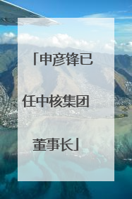 申彦锋已任中核集团董事长