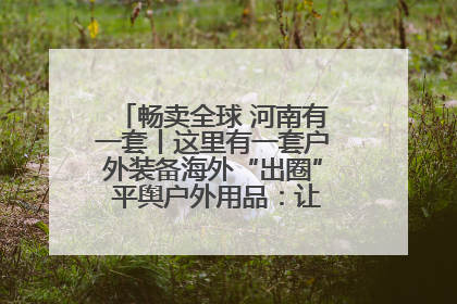畅卖全球 河南有一套丨这里有一套户外装备海外“出圈” 平舆户外用品：让“休闲风”长红