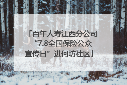 百年人寿江西分公司“7.8全国保险公众宣传日”进何坊社区