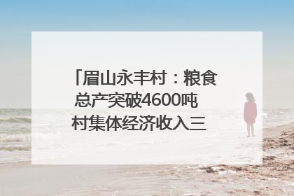 眉山永丰村：粮食总产突破4600吨 村集体经济收入三年倍增｜牵挂的村