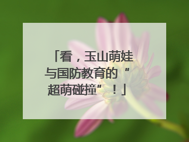 看，玉山萌娃与国防教育的“超萌碰撞”！
