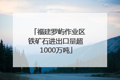福建罗屿作业区铁矿石进出口量超1000万吨