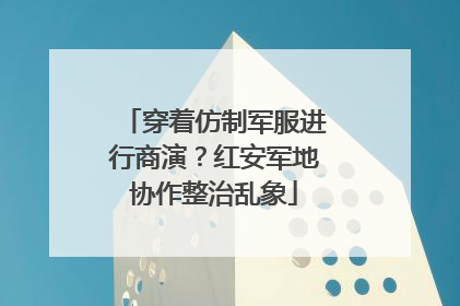 穿着仿制军服进行商演？红安军地协作整治乱象