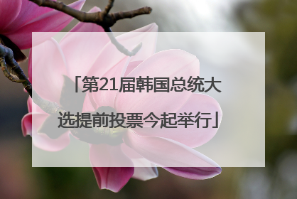 第21届韩国总统大选提前投票今起举行