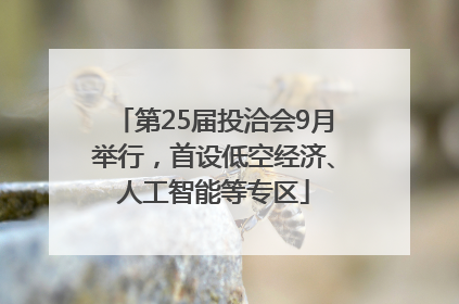 第25届投洽会9月举行，首设低空经济、人工智能等专区