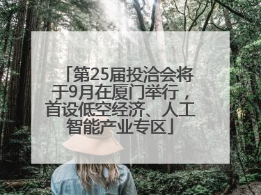 第25届投洽会将于9月在厦门举行，首设低空经济、人工智能产业专区
