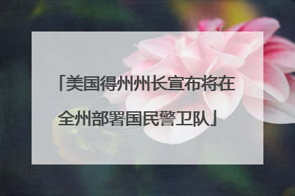 美国得州州长宣布将在全州部署国民警卫队