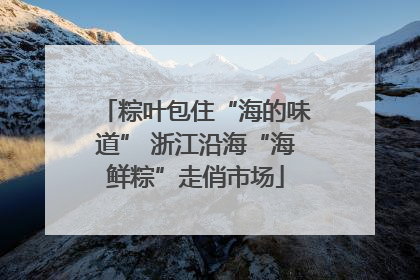 粽叶包住“海的味道” 浙江沿海“海鲜粽”走俏市场
