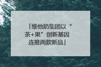 维他奶集团以“茶+果”创新基因连推两款新品
