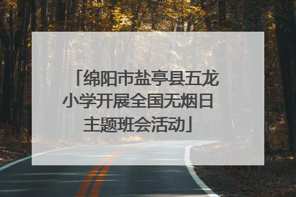 绵阳市盐亭县五龙小学开展全国无烟日主题班会活动