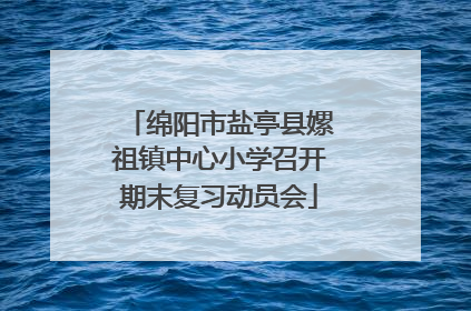 绵阳市盐亭县嫘祖镇中心小学召开期末复习动员会