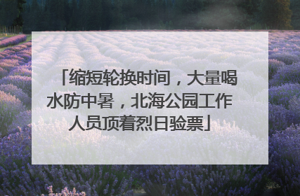 缩短轮换时间，大量喝水防中暑，北海公园工作人员顶着烈日验票