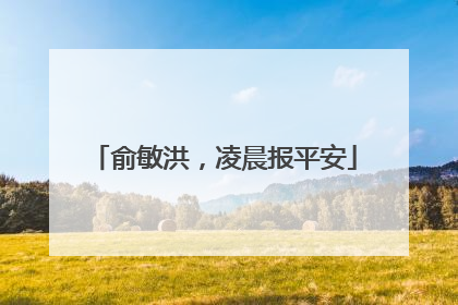俞敏洪，凌晨报平安
