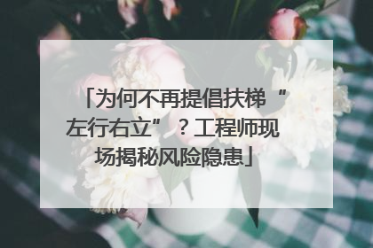为何不再提倡扶梯“左行右立”？工程师现场揭秘风险隐患