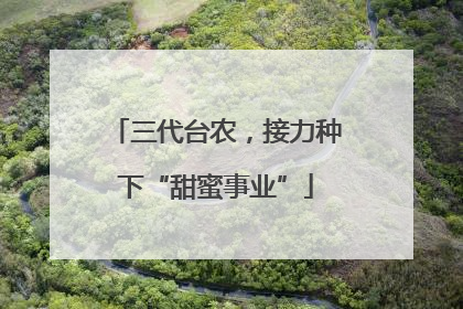 三代台农，接力种下“甜蜜事业”