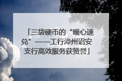 三袋硬币的“暖心速兑”——工行漳州诏安支行高效服务获赞誉