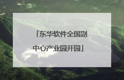 东华软件全国副中心产业园开园