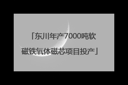 东川年产7000吨软磁铁氧体磁芯项目投产