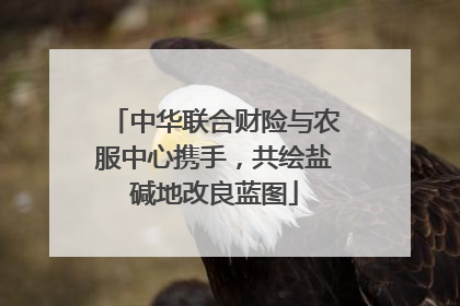 中华联合财险与农服中心携手，共绘盐碱地改良蓝图