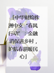 中华财险株洲中支“春风行动”：金融消保进乡村，护航春耕暖民心