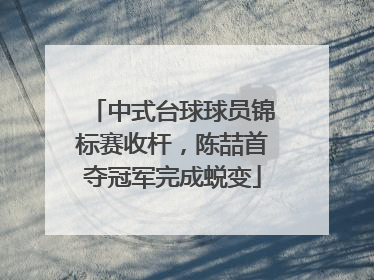 中式台球球员锦标赛收杆，陈喆首夺冠军完成蜕变