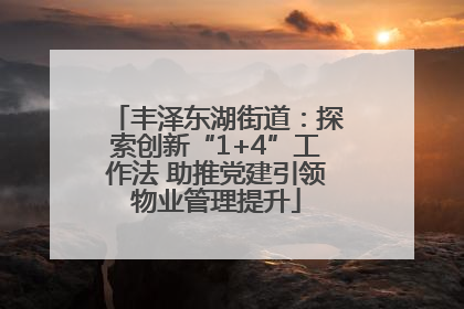 丰泽东湖街道：探索创新“1+4”工作法 助推党建引领物业管理提升