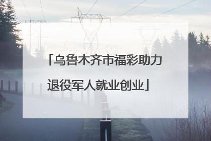 乌鲁木齐市福彩助力退役军人就业创业