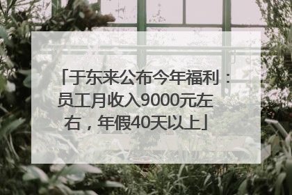 于东来公布今年福利：员工月收入9000元左右，年假40天以上