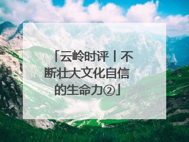 云岭时评丨不断壮大文化自信的生命力②