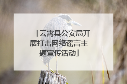 云霄县公安局开展打击网络谣言主题宣传活动
