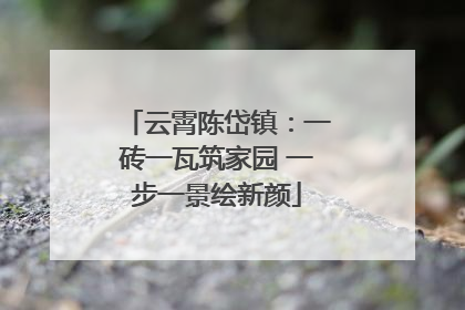 云霄陈岱镇：一砖一瓦筑家园 一步一景绘新颜