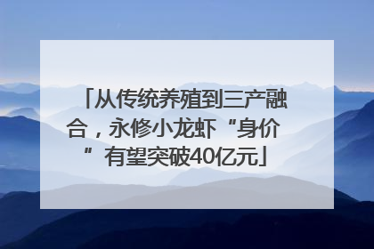 从传统养殖到三产融合，永修小龙虾“身价”有望突破40亿元