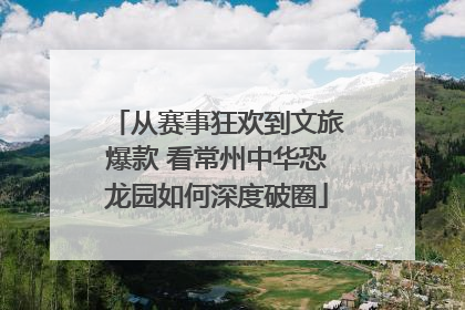 从赛事狂欢到文旅爆款 看常州中华恐龙园如何深度破圈