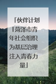 伙伴计划│菏泽市青年社会组织为基层治理注入青春力量