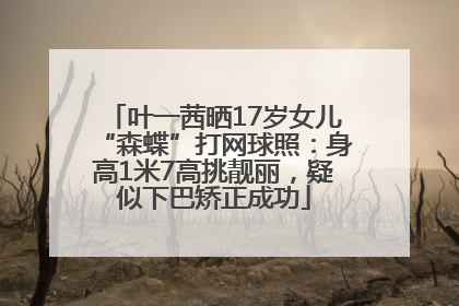 叶一茜晒17岁女儿“森蝶”打网球照：身高1米7高挑靓丽，疑似下巴矫正成功