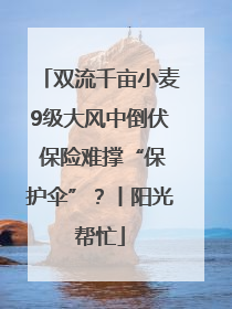 双流千亩小麦9级大风中倒伏 保险难撑“保护伞”？丨阳光帮忙
