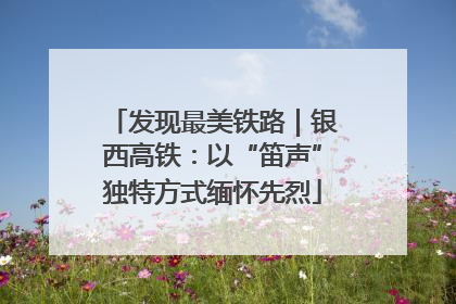 发现最美铁路｜银西高铁：以“笛声”独特方式缅怀先烈
