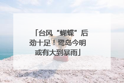 台风“蝴蝶”后劲十足！鹭岛今明或有大到暴雨