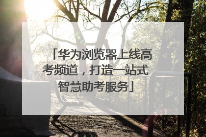 华为浏览器上线高考频道，打造一站式智慧助考服务