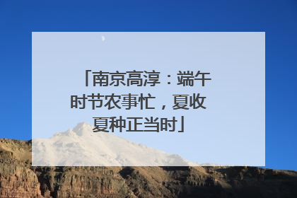 南京高淳：端午时节农事忙，夏收夏种正当时