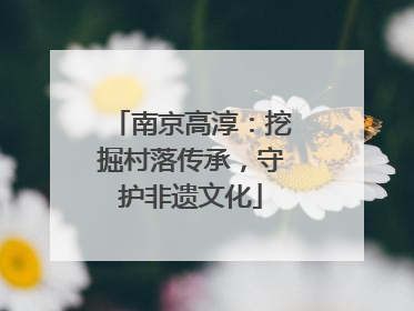 南京高淳：挖掘村落传承，守护非遗文化